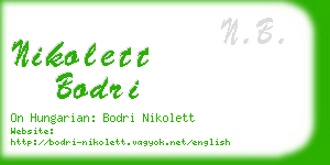 nikolett bodri business card